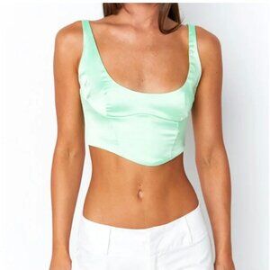 Beginning Boutique Zya Green Corset Top (AUS Size 8 / US Size 4 / Small)